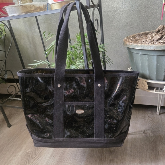 Coach Handbags - Coach Shimmering Black Tote Bag